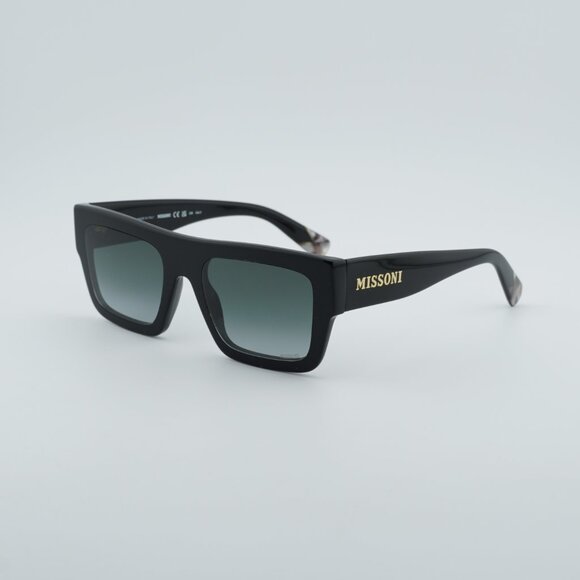Missoni MIS0129/S 0807 9O Sunglasses Black Square Frame, Grey Lenses main image 8